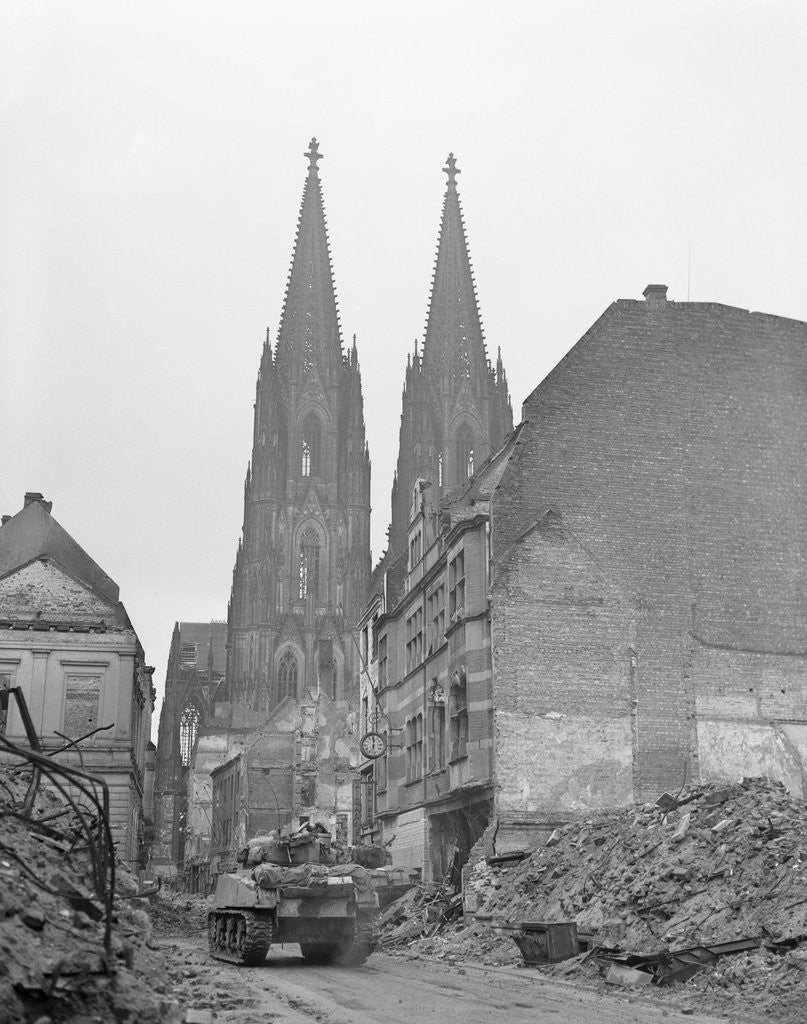Detail of View of Cathedral Among Ruins by Anonymous