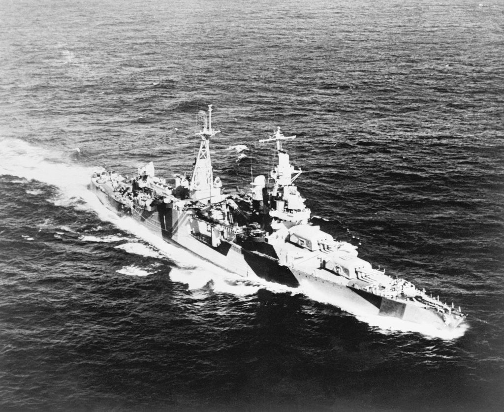 Detail of USS Indianapolis at Sea by Corbis