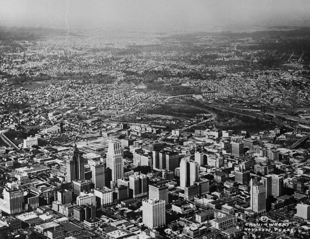 Detail of Aerial View of Houston and Surrounding Suburbs by Anonymous