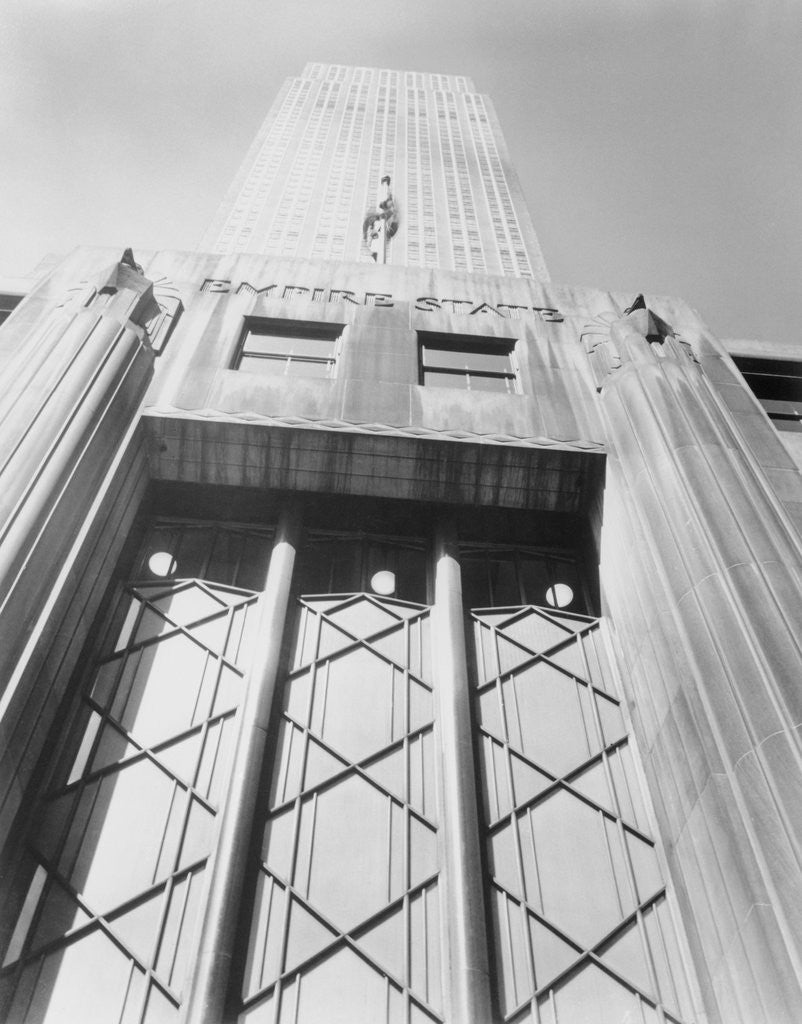 Detail of Empire State Building Seen from Below by Anonymous
