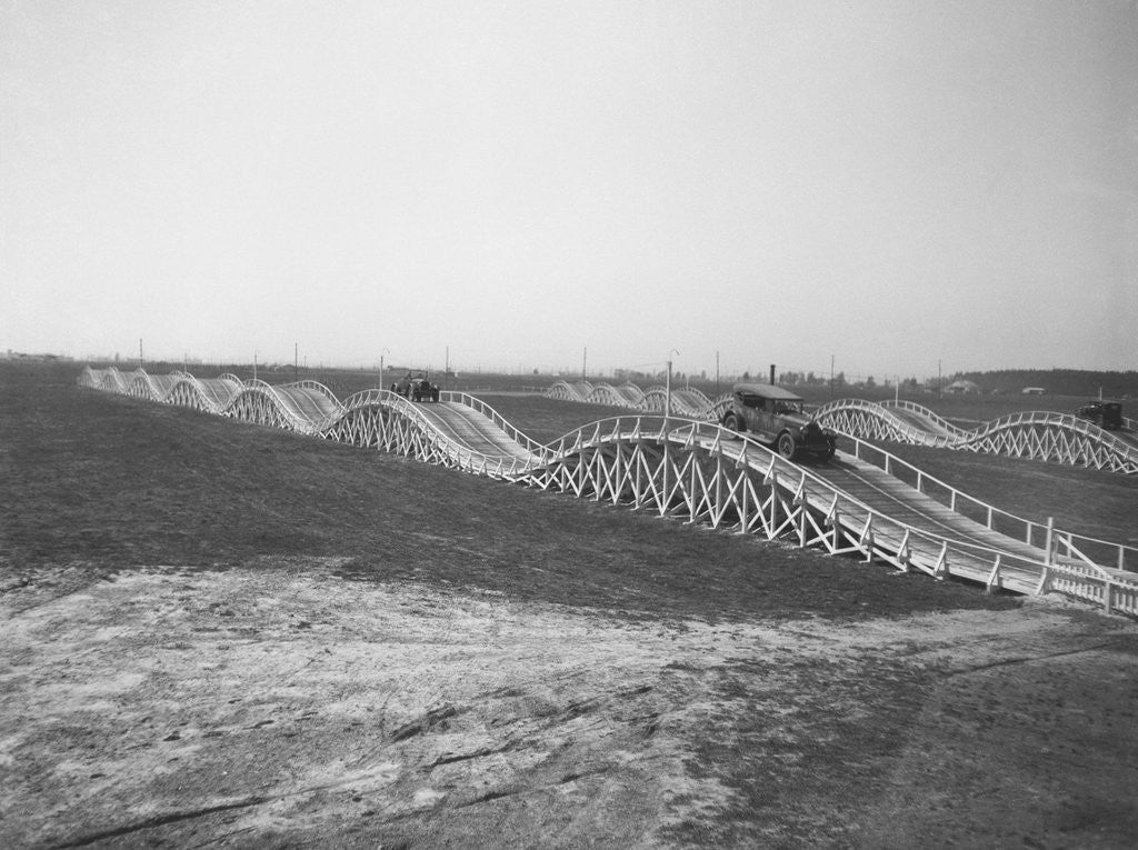 Detail of Cars Driving Along an 