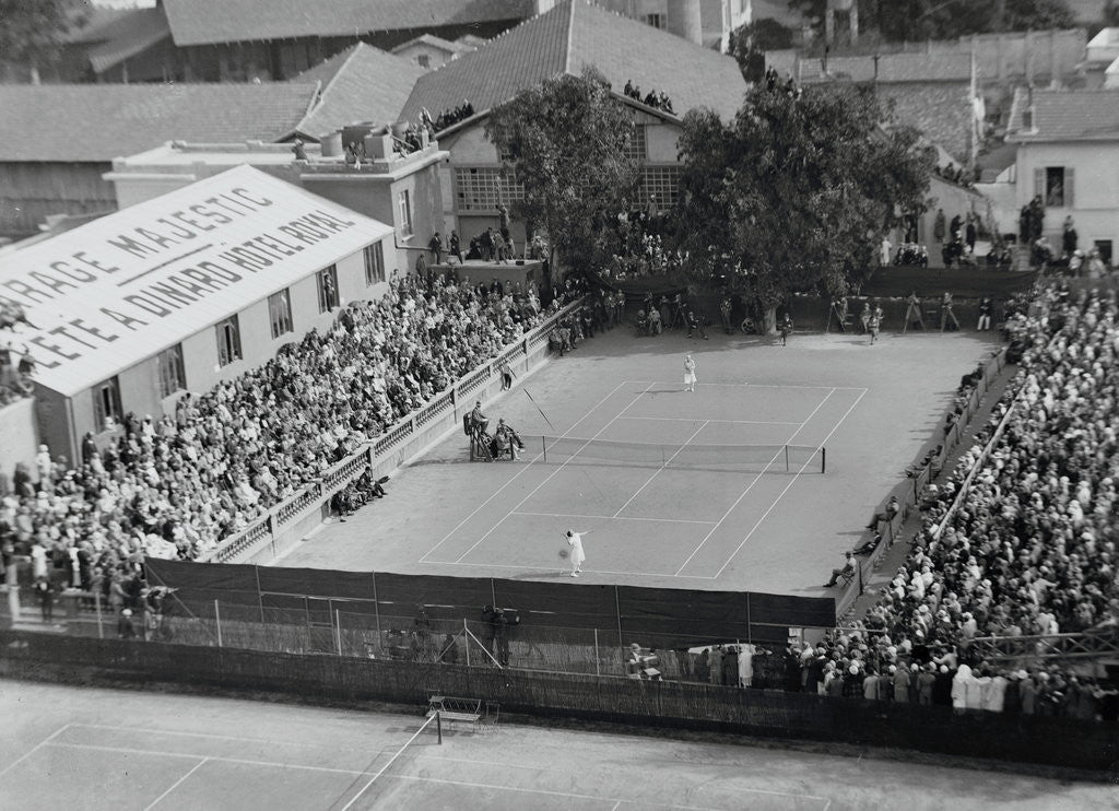 Detail of View of Helen Wills Playing Suzanne Lenglen by Anonymous