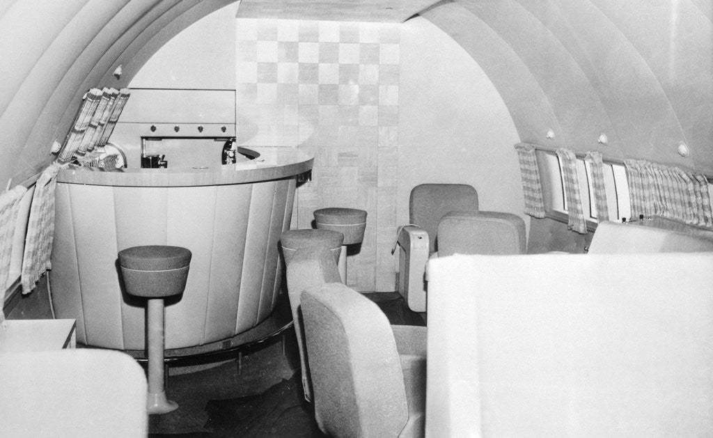 Detail of Interior Shot of Howard Hughes Flying Cocktail Lounge by Anonymous