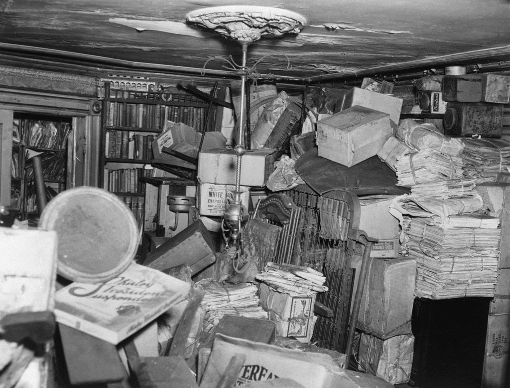 Detail of Ramshackled Room of Furniture and Items by Anonymous