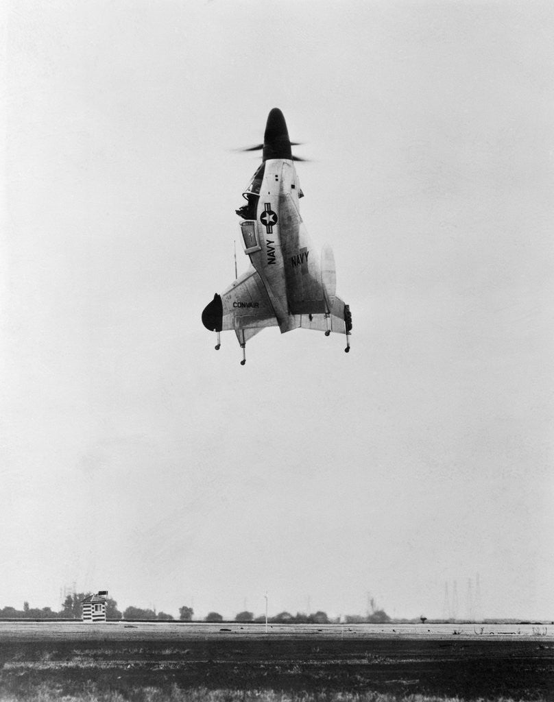 Detail of The Convair XFY-1 Plane During Takeoff by Anonymous