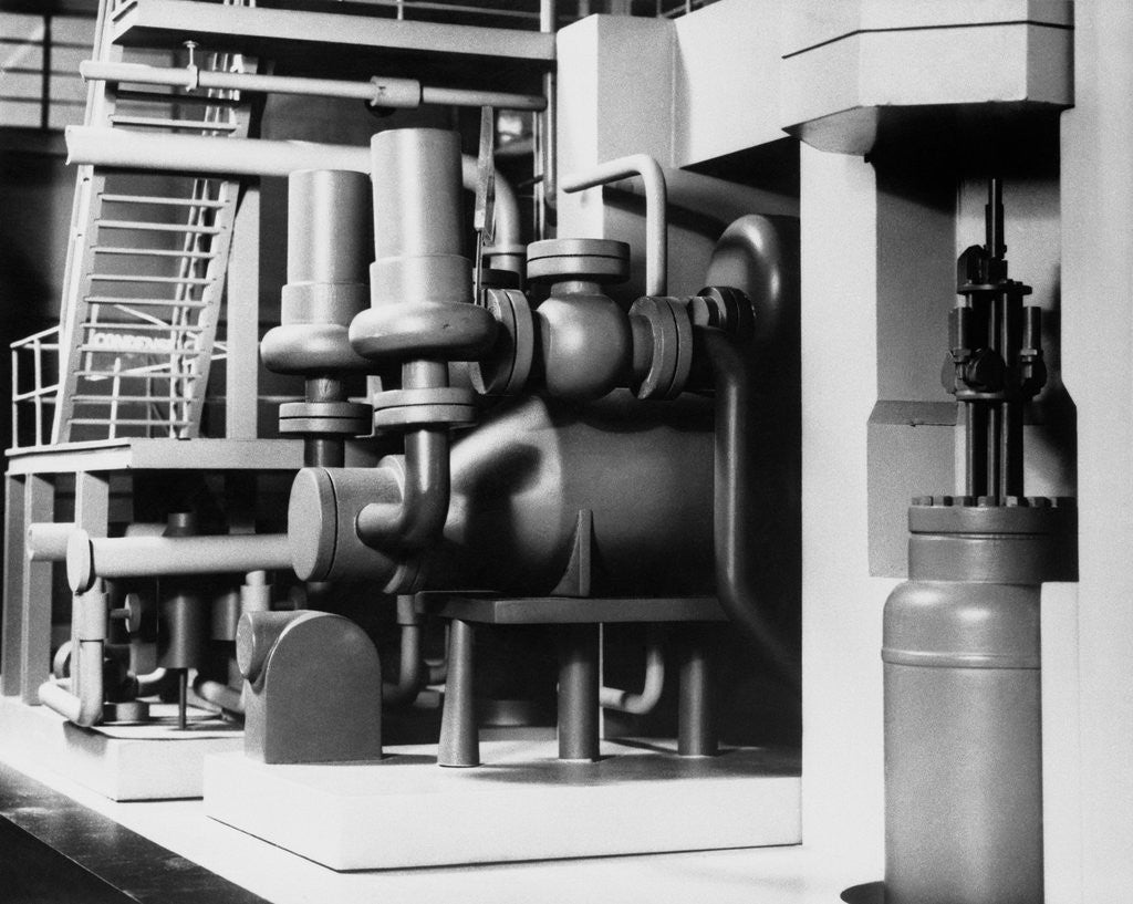 Detail of Interior View of Scale Model Nuclear Power Plant by Anonymous
