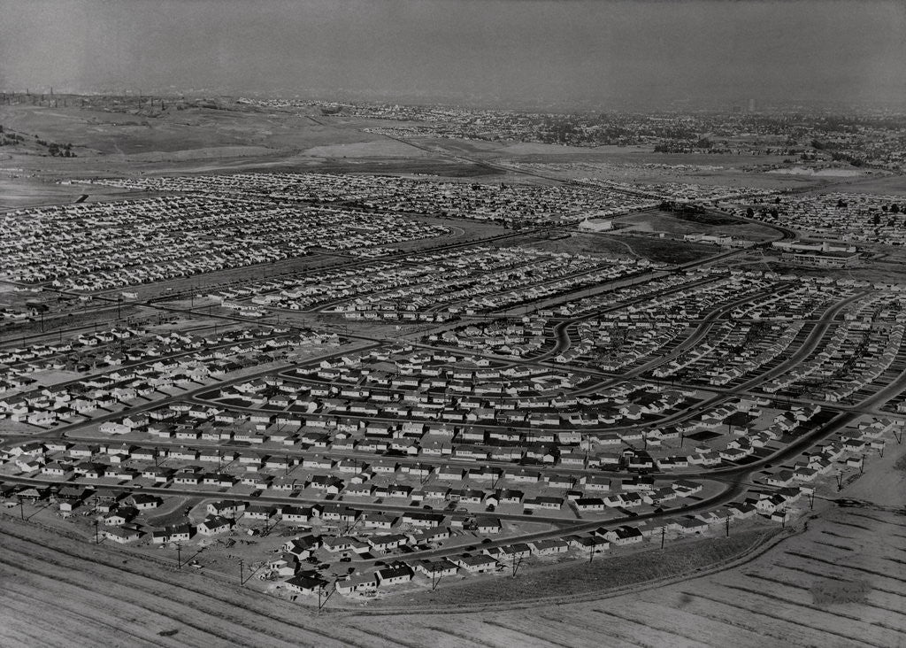 Detail of Aerial Shot of Los Angeles Area Housing Boom by Anonymous