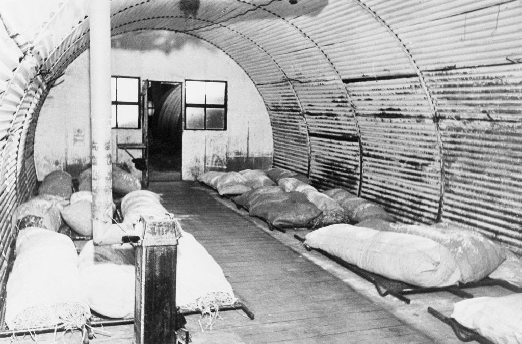 Detail of Interior View of a Sleeping Hut by Anonymous