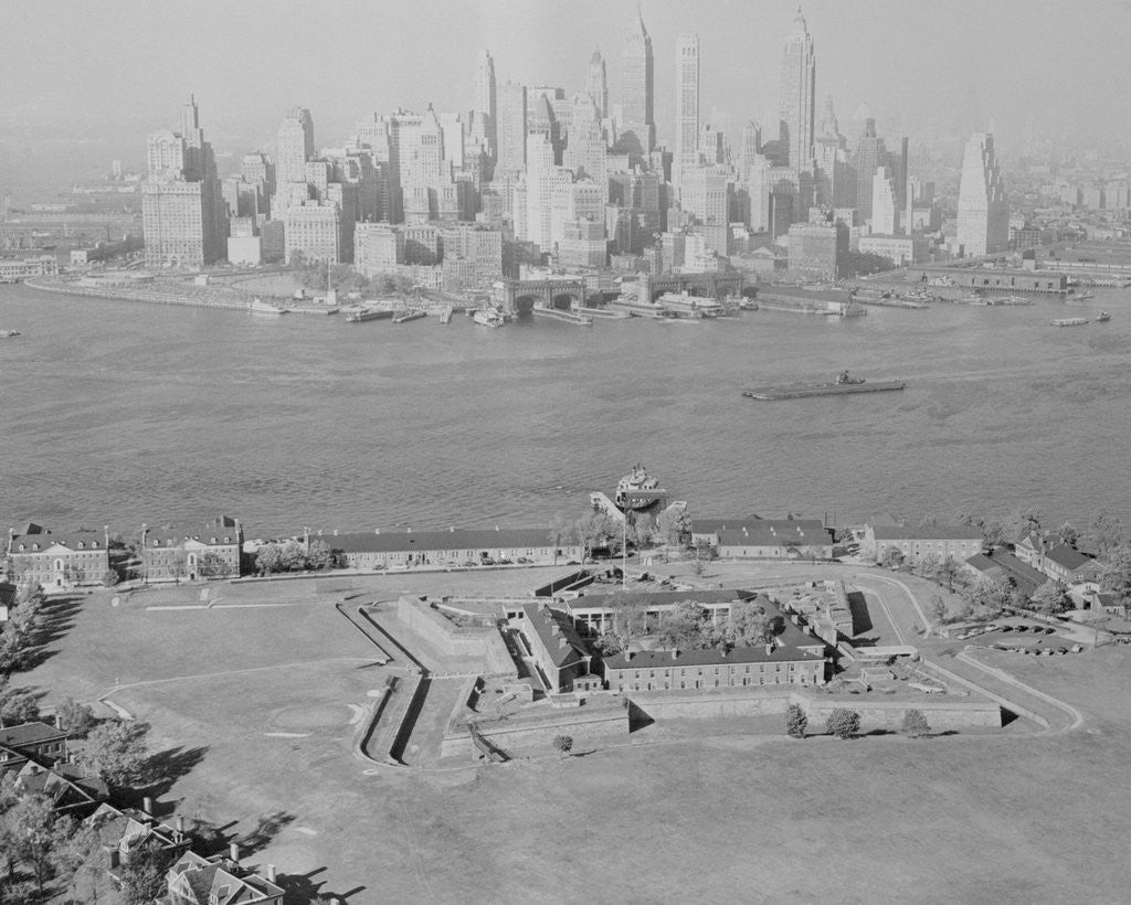 Detail of View of Governors Island From Afar by Anonymous