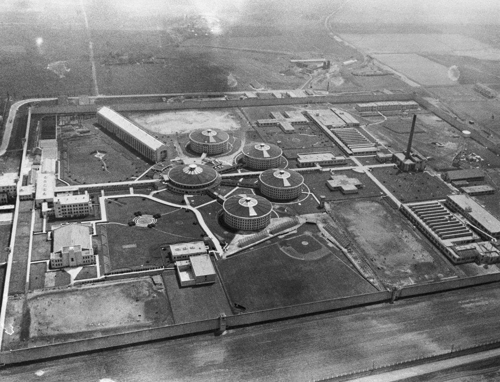 View of Circular Buildings and Landscape at State Prison by Corbis