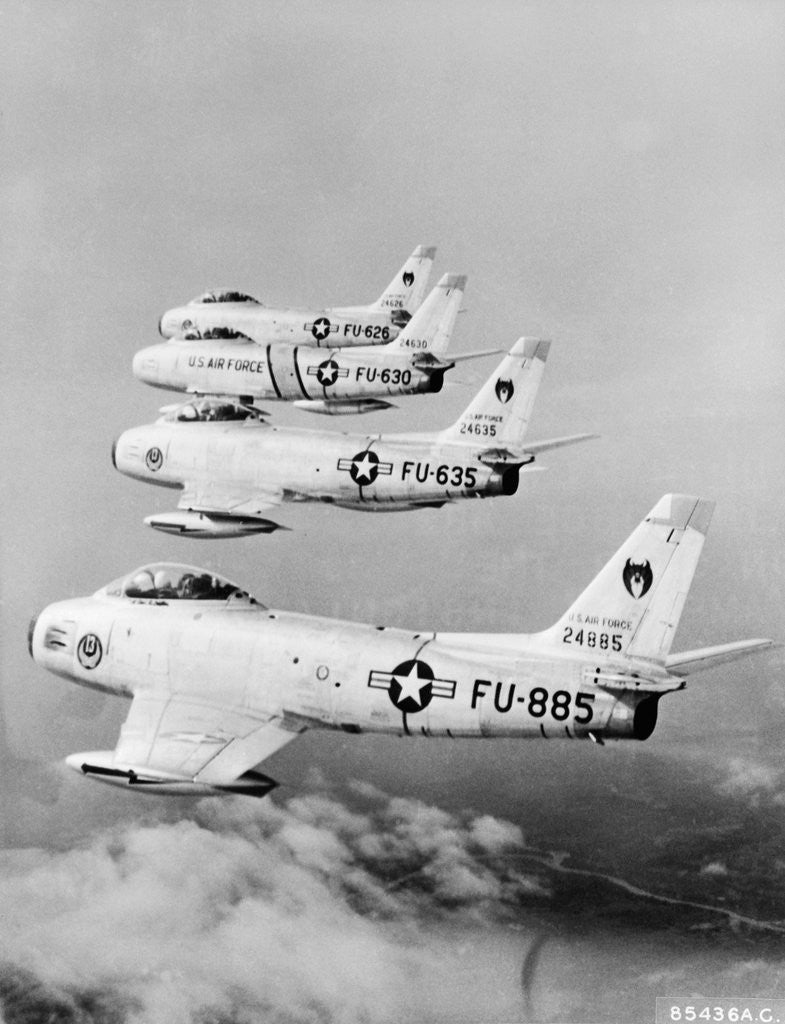 Detail of Flight of F-86 Sabrejets Guard the Philippines by Anonymous