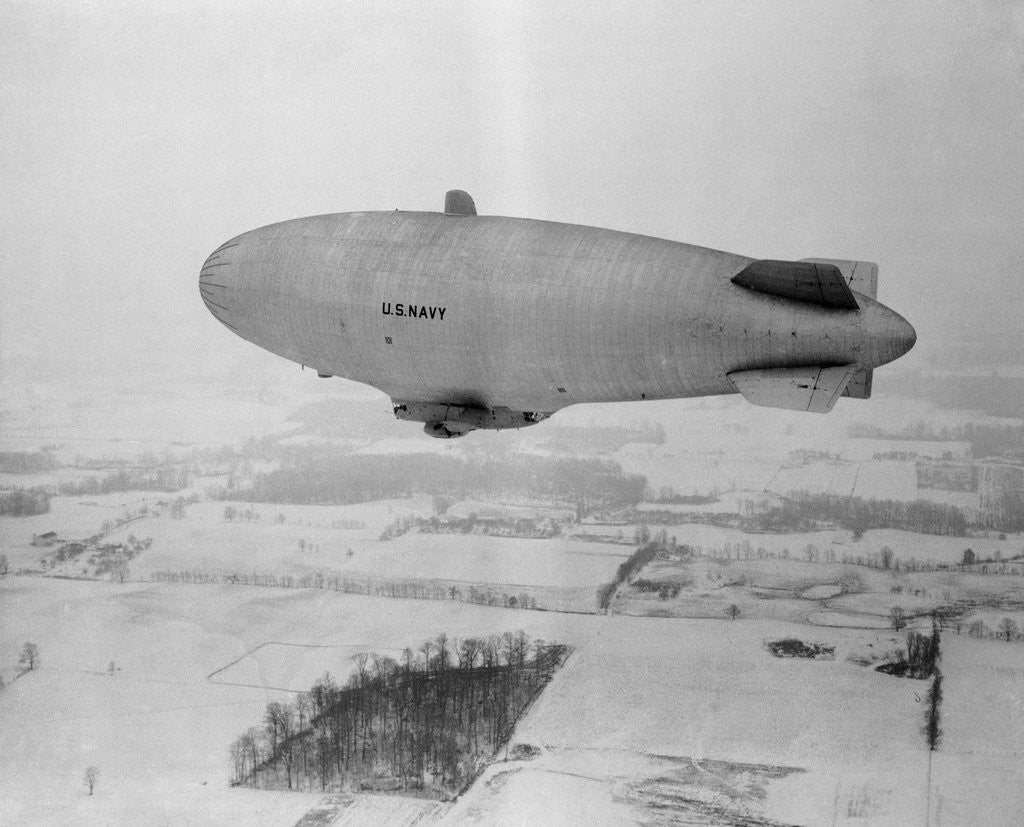 Detail of U.S. Navy Blimp by Anonymous