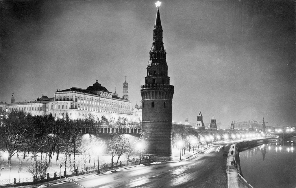Detail of Nighttime at Kremlin Area by Anonymous