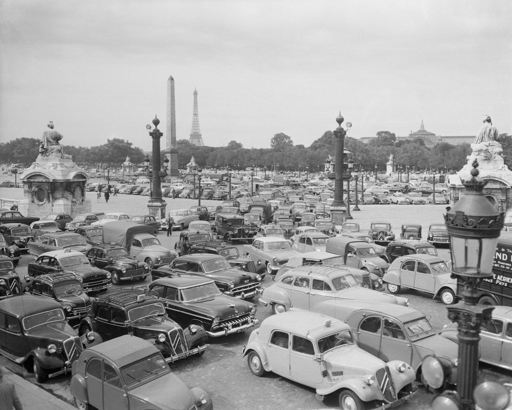 Detail of Traffic Jam in Place de la Concorde,Paris by Anonymous