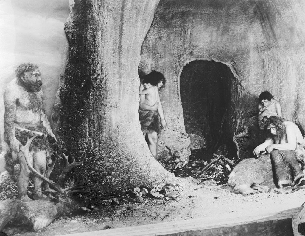Detail of Neanderthal Family by Anonymous