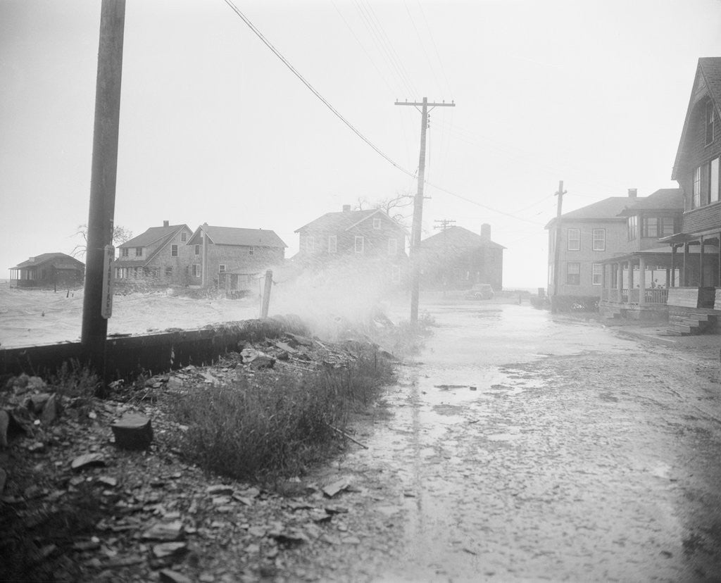 Detail of Flood Waters Rushing Houses by Anonymous