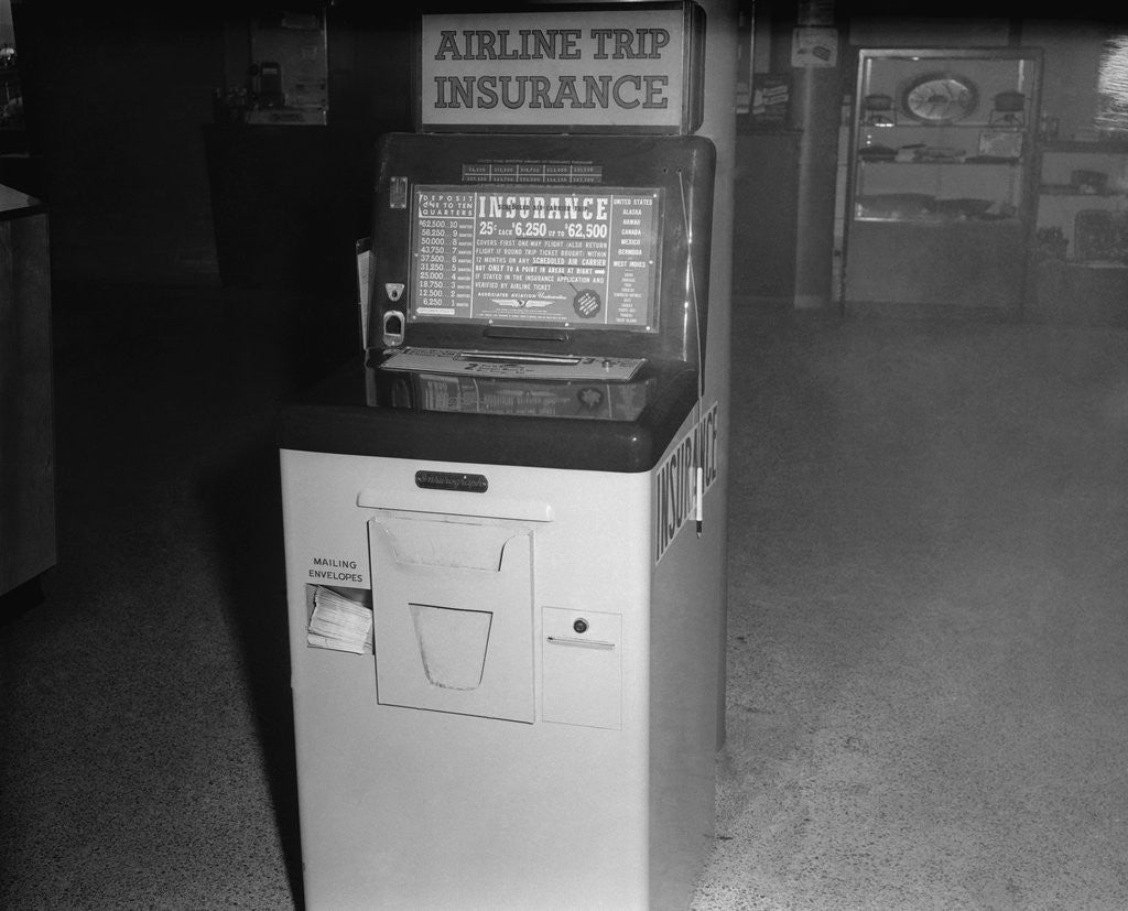 Detail of Coin Operated Airline Insurance Machine by Anonymous