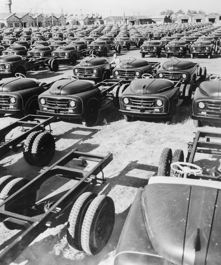 Detail of Parking Lot Toyota Cars by Anonymous