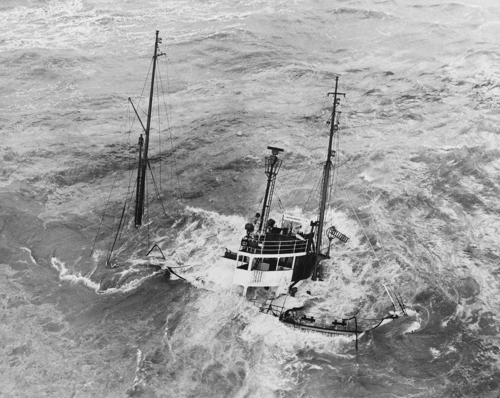 Detail of Tugboat Sinking in the English Channel by Anonymous