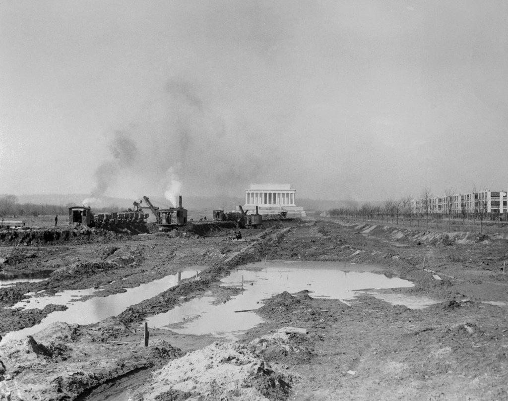 Detail of Excavation for the Reflecting Pool by Corbis