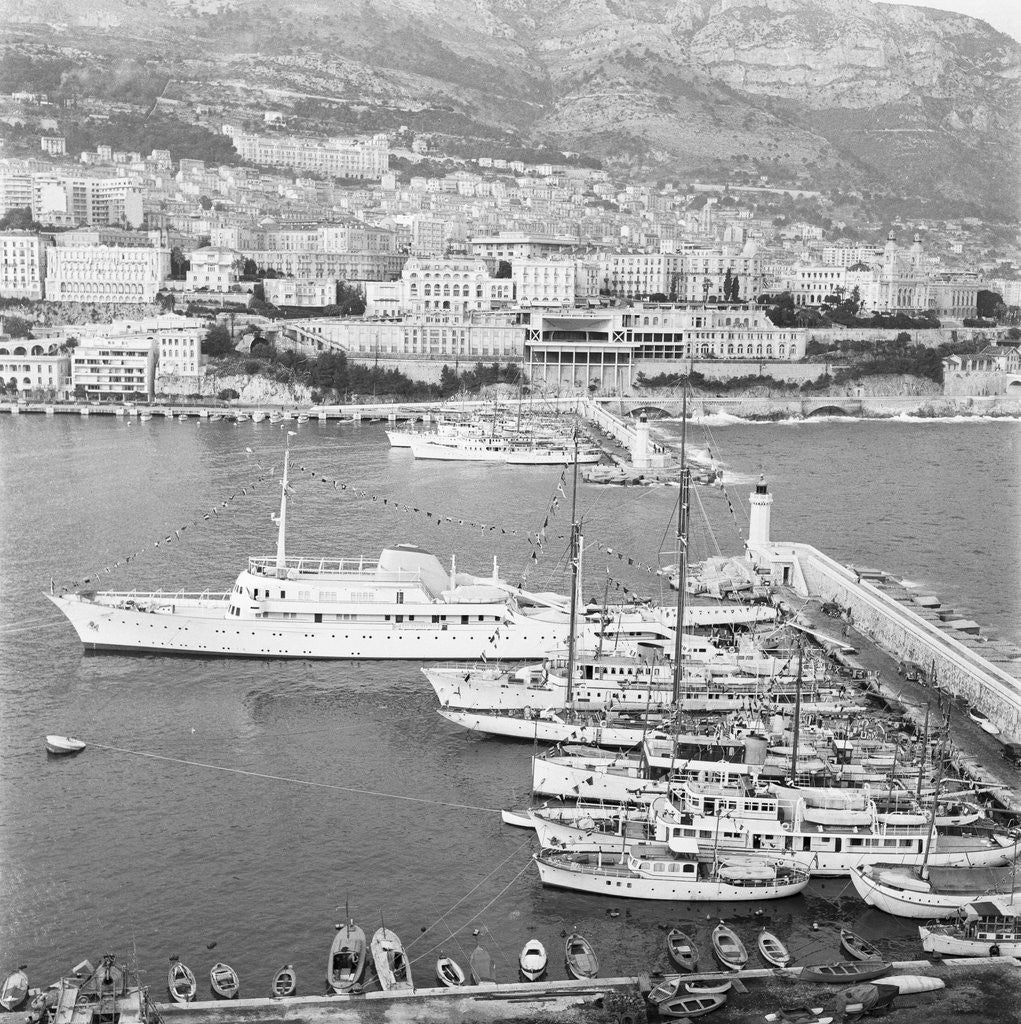Detail of View of Yachts Alongside Shore by Anonymous
