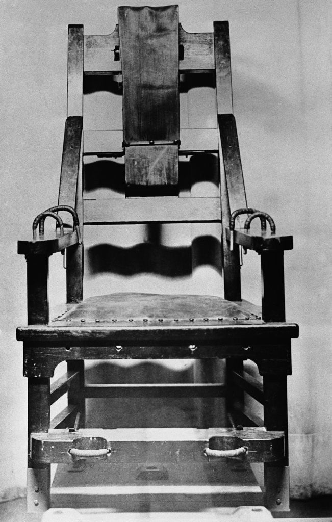 Detail of View of Empty Electric Chair by Anonymous
