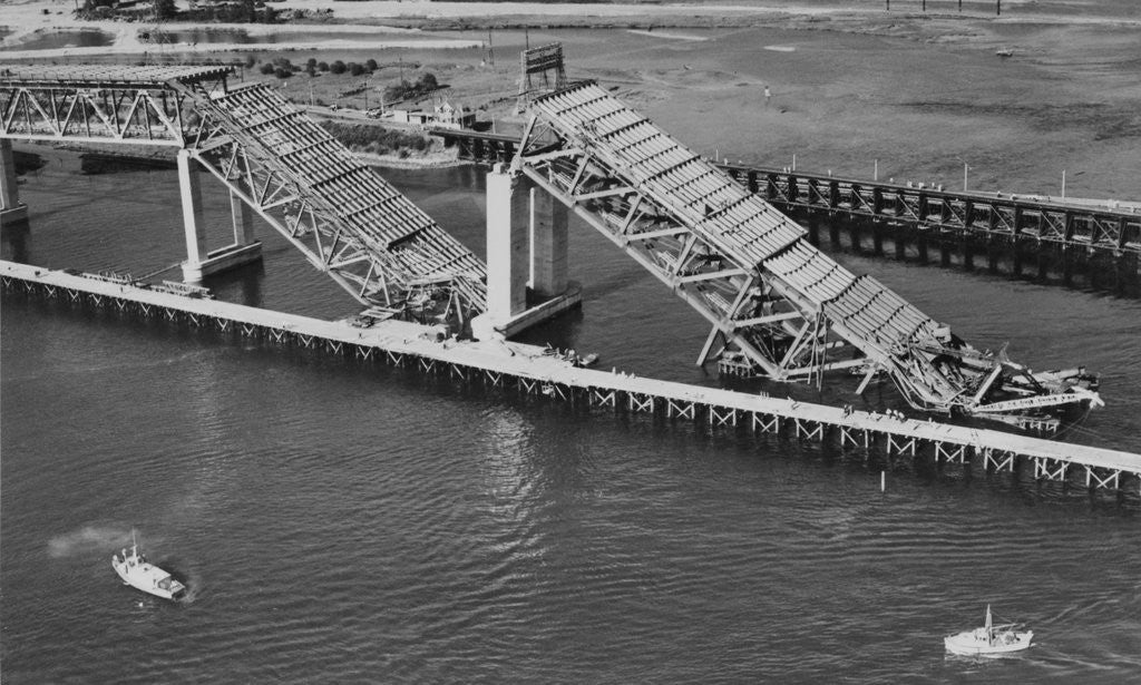Detail of Collapsed Spans of the Second Narrows Bridge by Corbis