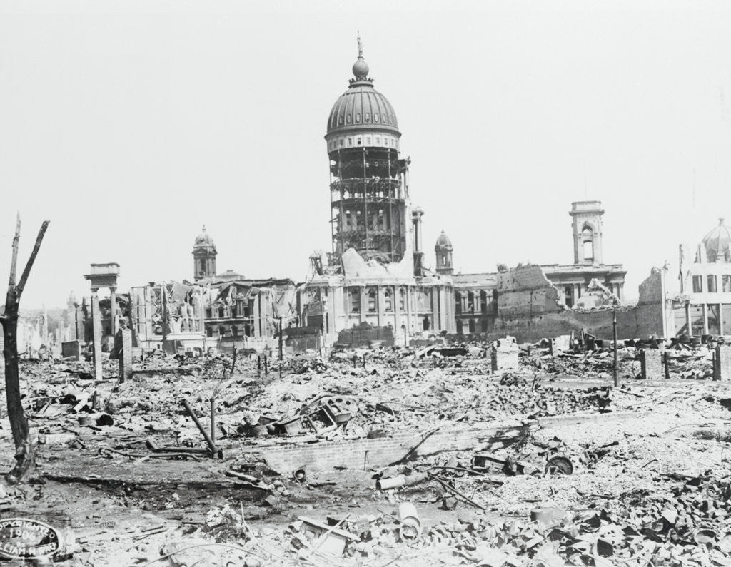 Detail of Earthquake and Fire Damaged Building by Anonymous