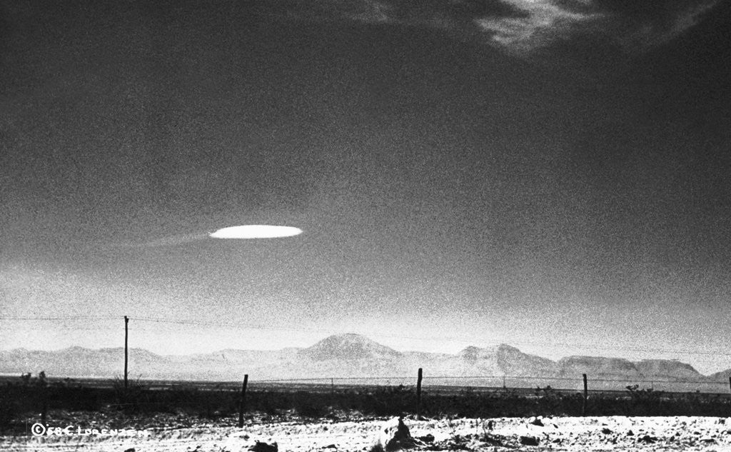 Detail of UFO Flying Over New Mexico by Anonymous