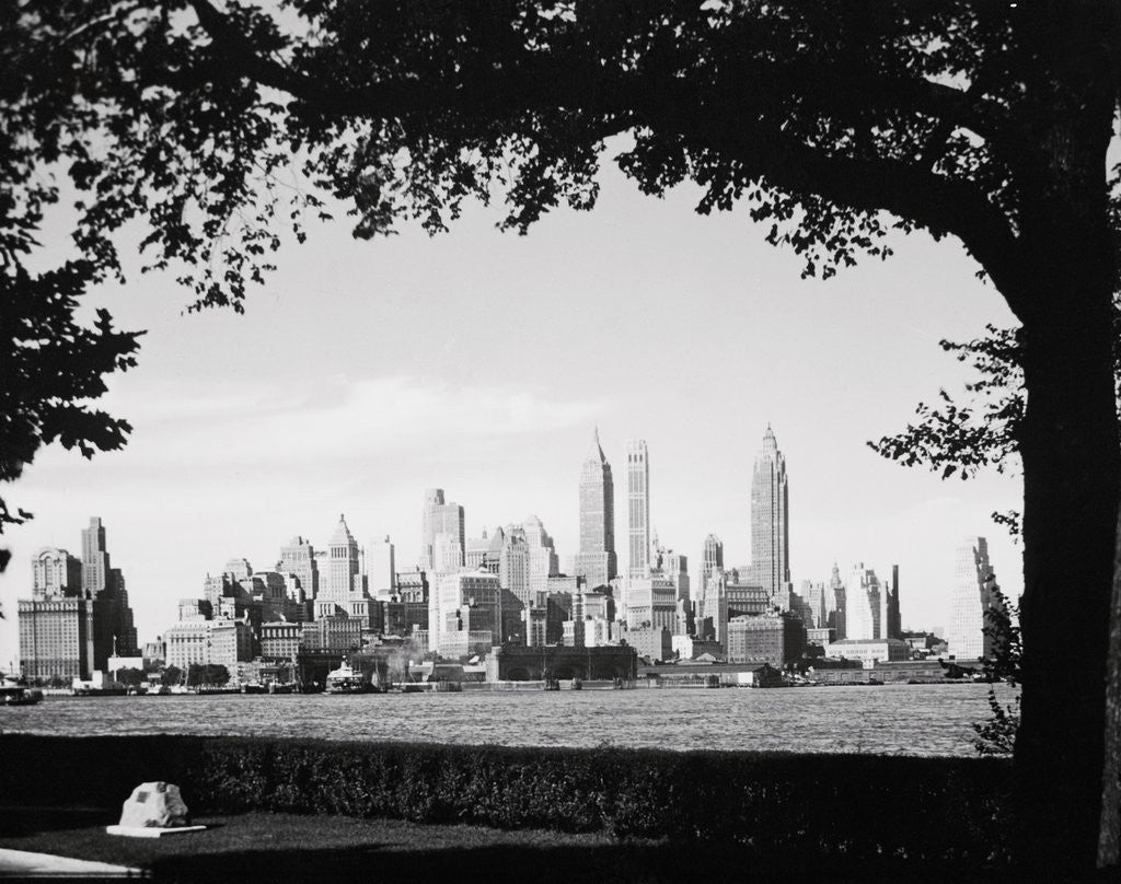 Detail of New York City Skyline from Governor's Island by Corbis