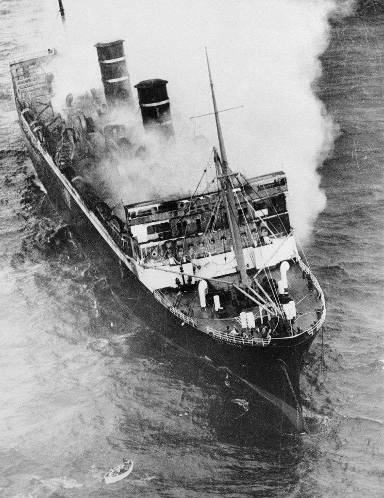 Detail of Smoke Billowing Out from Morro Castle by Anonymous