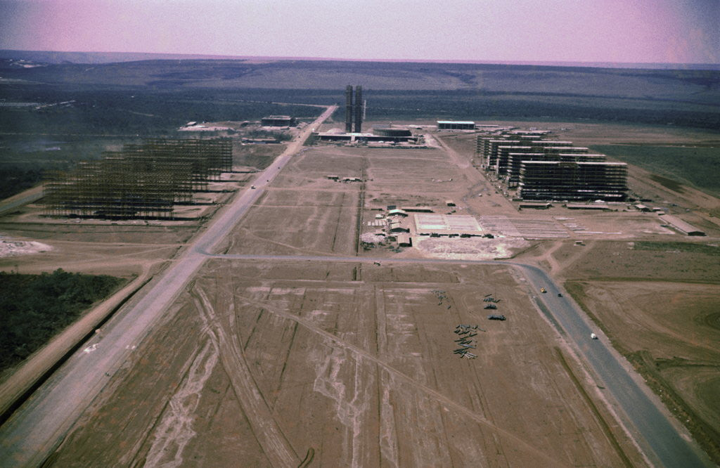 Detail of Aerial View of Building Construction by Anonymous