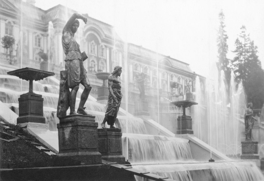 Detail of Grand Cascade at Peterhof by Anonymous