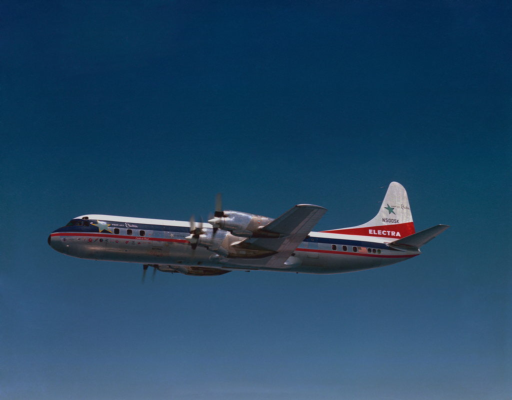 Detail of Lockheed L-188 Electra Airplane in Flight by Corbis