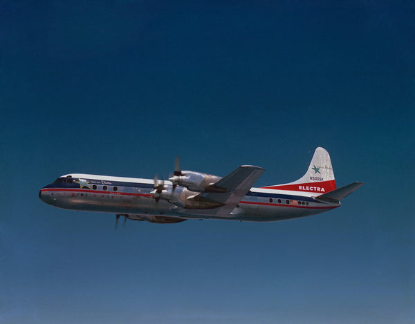 Lockheed L-188 Electra Airplane in Flight posters & prints by Anonymous