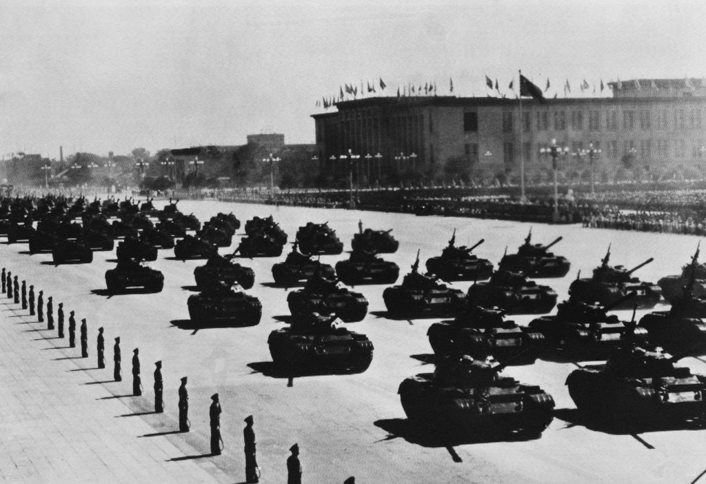 Detail of Tanks and Soldiers in Tiananmen Square by Anonymous