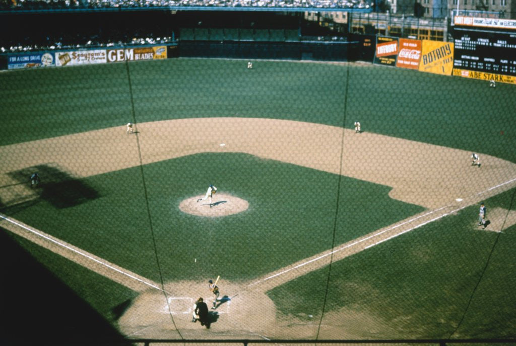Detail of Aerial View of Baseball Game by Anonymous