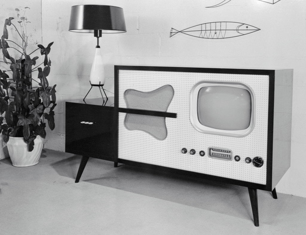 Detail of Early Model Radio Television in Home by Corbis