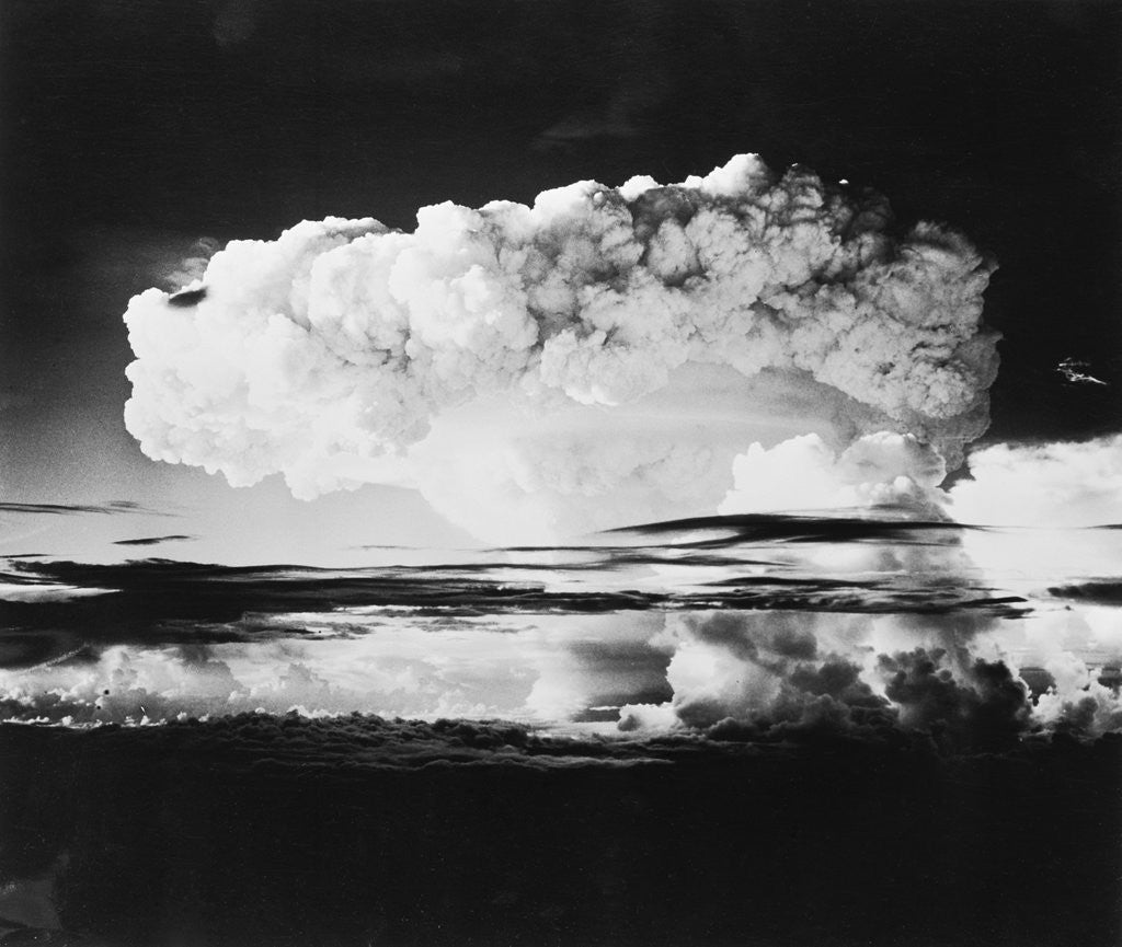 Detail of Mushroom cloud from a nuclear test by Corbis