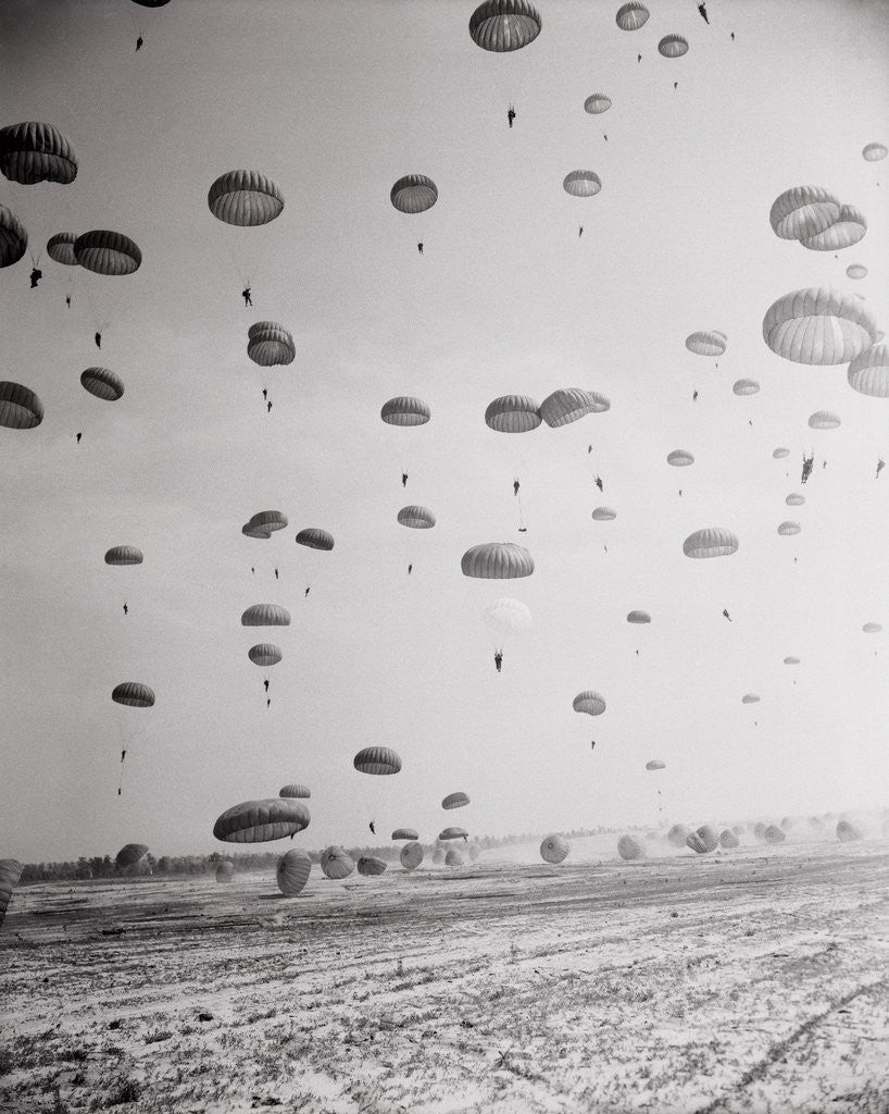 Detail of Parachute Troop Landing by Anonymous