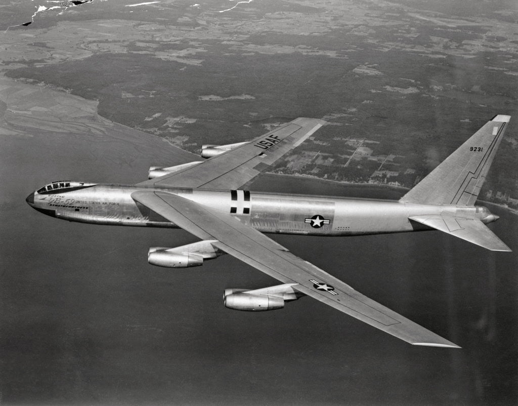 Detail of US Airforce 8 Jet B-52 Stratofortress Flying by Anonymous