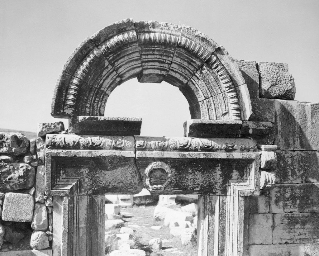 Detail of An Ancient Marble Portal From a Synagogue by Corbis