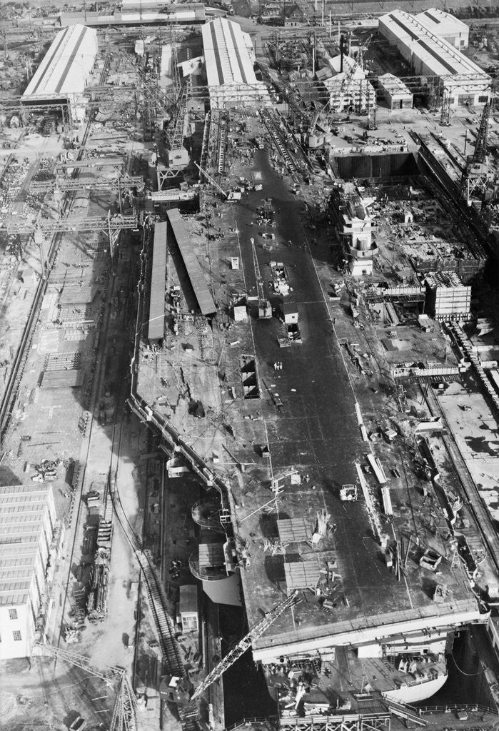 Detail of View of Huge Ship Under Construction by Anonymous