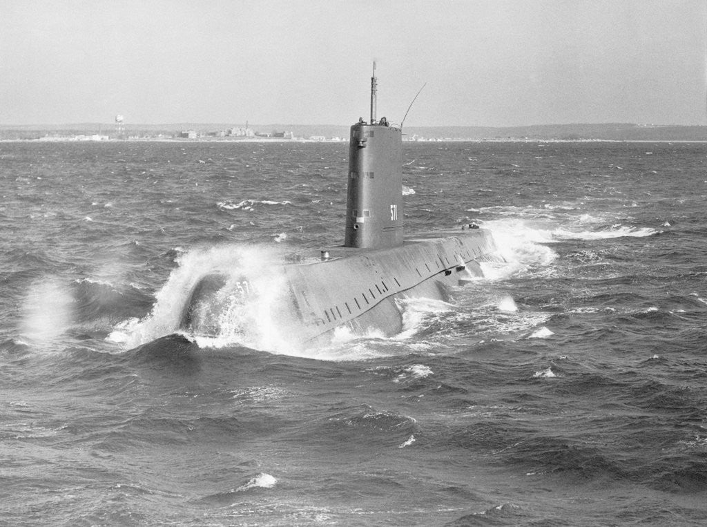 Detail of Portrait of USS Nautilus Submarine by Anonymous