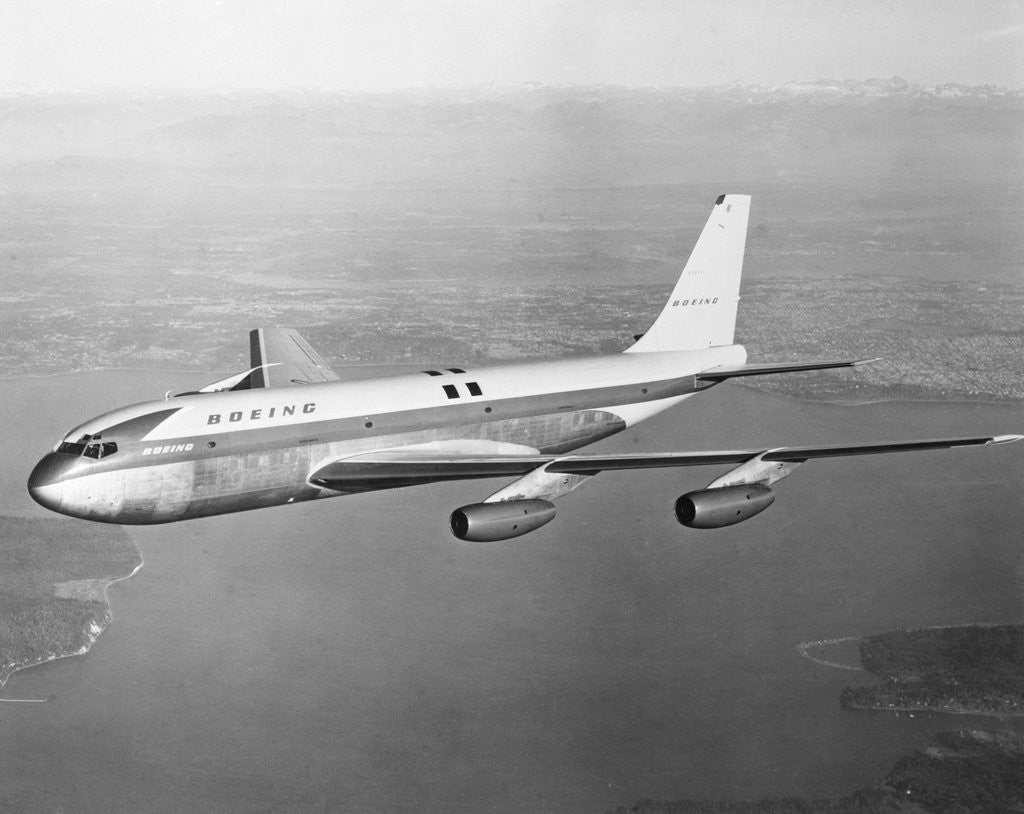 Detail of Boeing 707 Plane in Flight by Anonymous