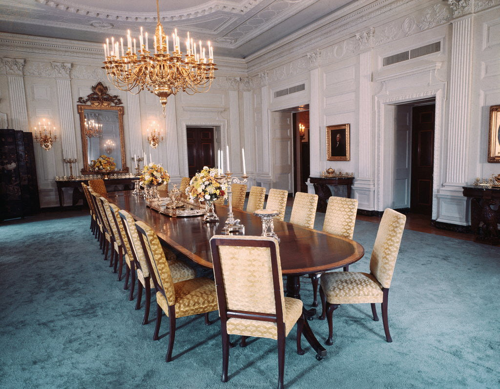 Detail of White House State Dining Room by Anonymous