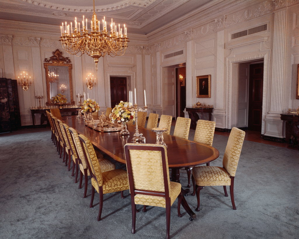 Detail of White House State Dining Room by Anonymous
