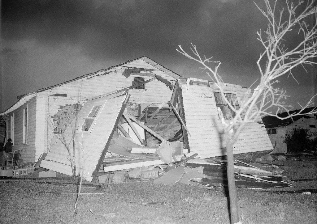 Detail of A House Damaged by a Tornado by Anonymous