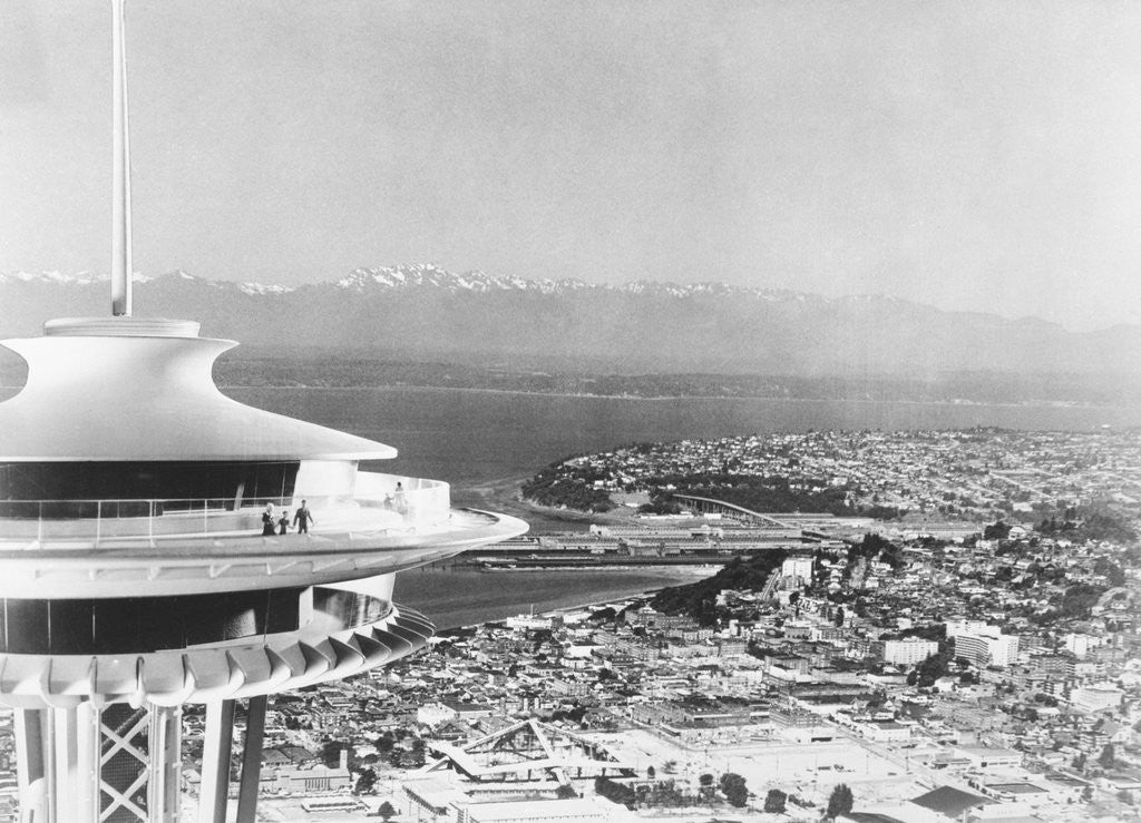 Detail of Space Needle Overlooking World's Fair by Anonymous