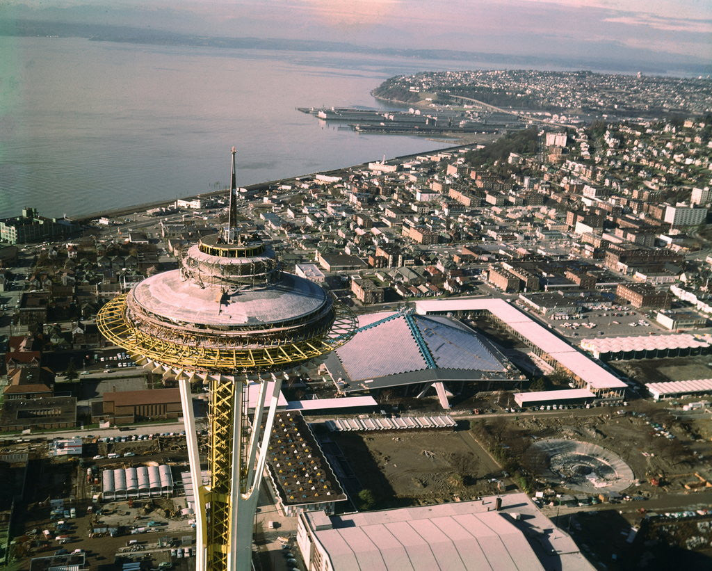 Detail of Space Needle Under Construction by Anonymous